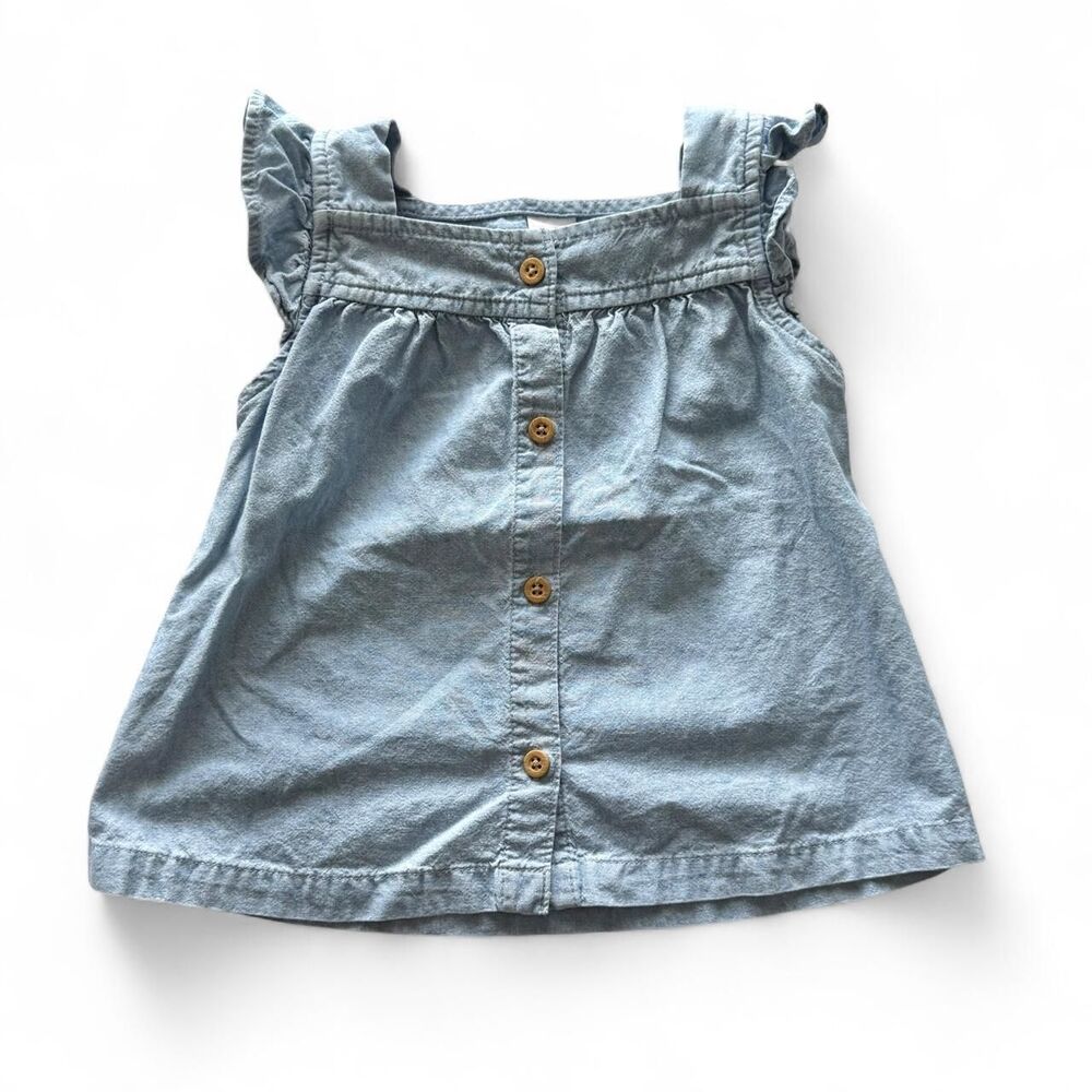 Carter's blue denim baby dress size 24 months